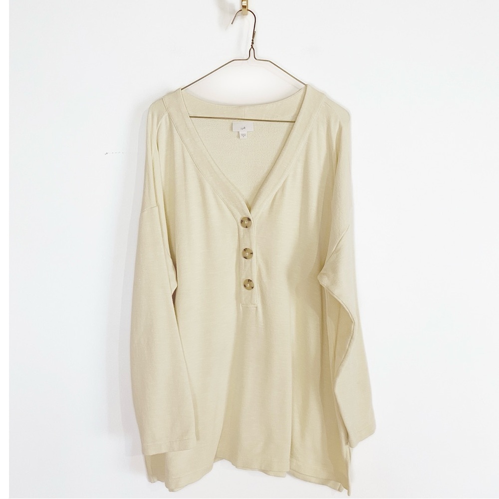 J. Jill Womens Sweater Top Womens size XL Lagenlook Neutral Cozy Layer